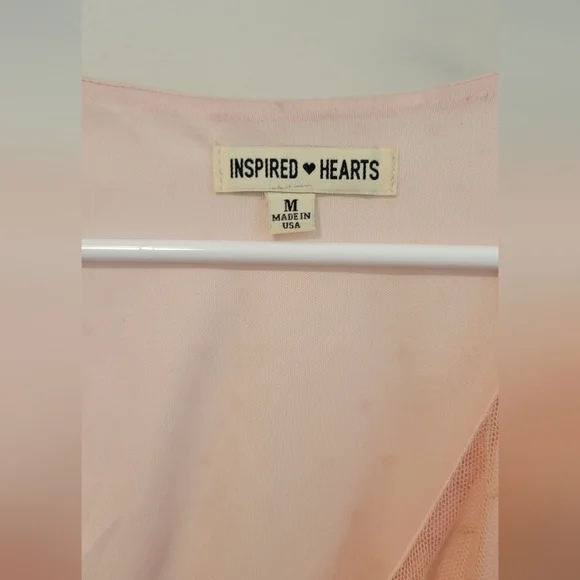 Inspires Hearts Blush Polkadot Juniors Dress - Picture 4 of 8